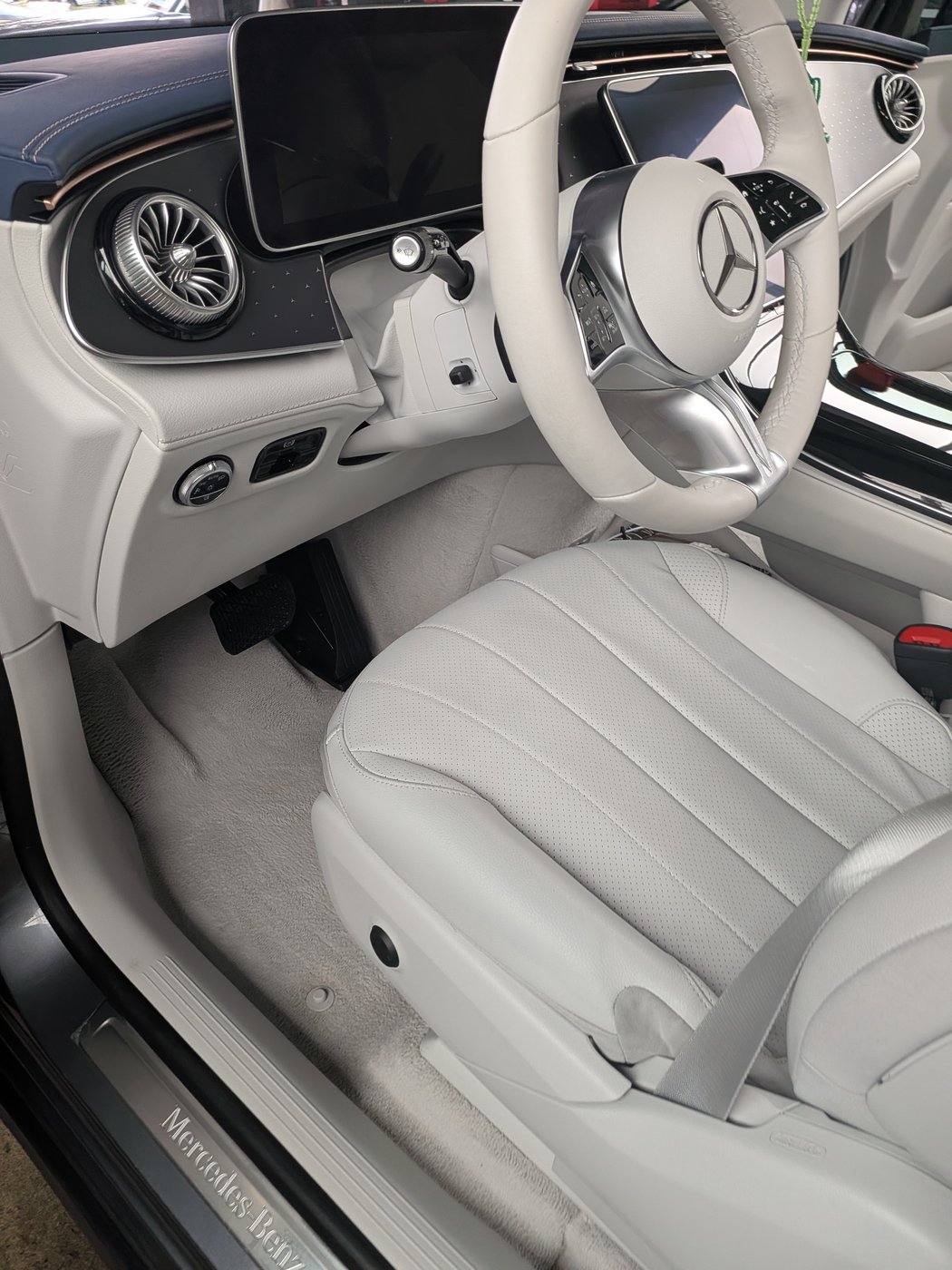 Mercedes EQE dashboard, interior detail