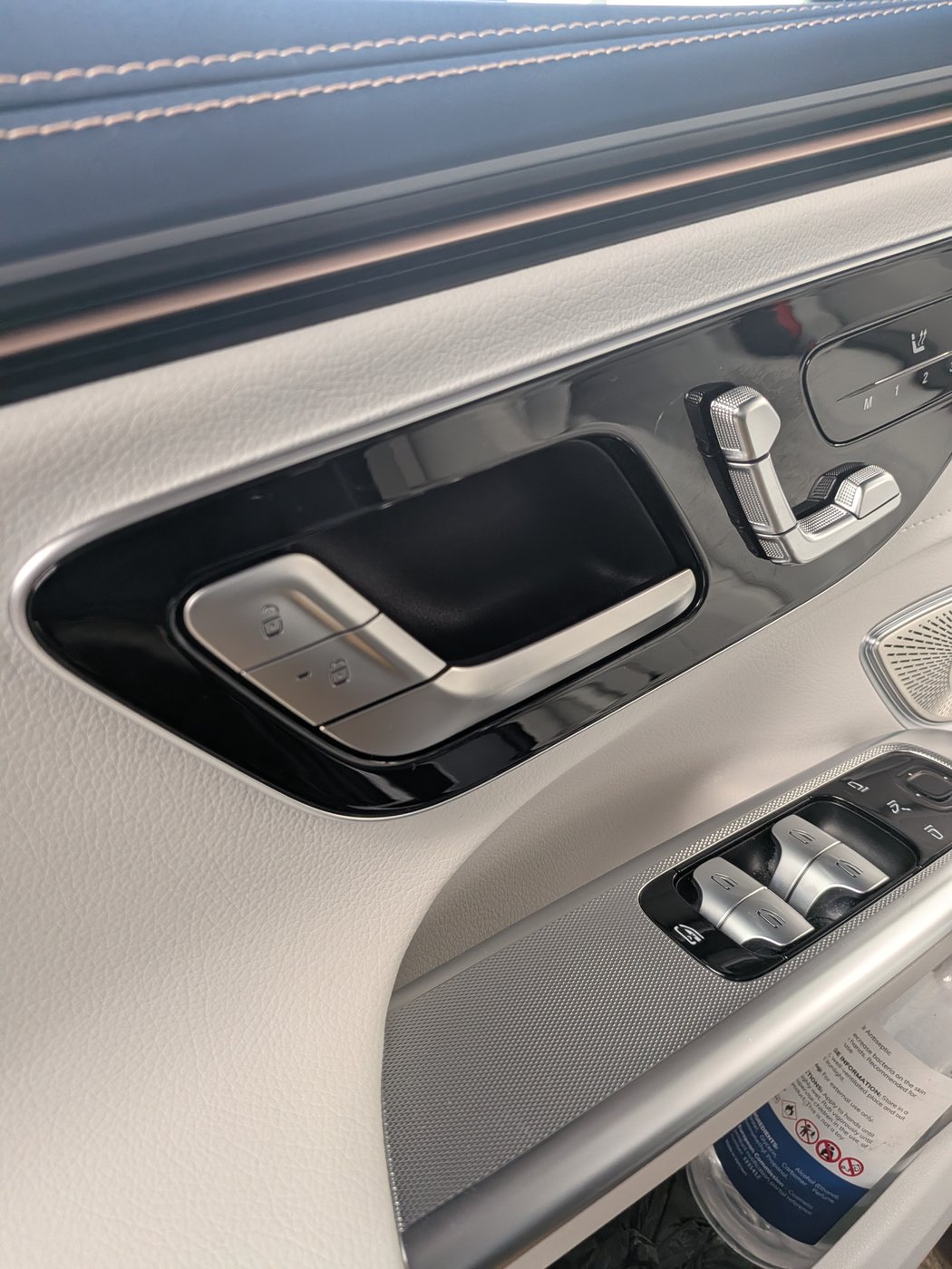 Mercedes EQE door handle and sill detail